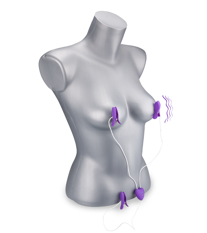Pinces à tétons et clitoris vibrantes Kim