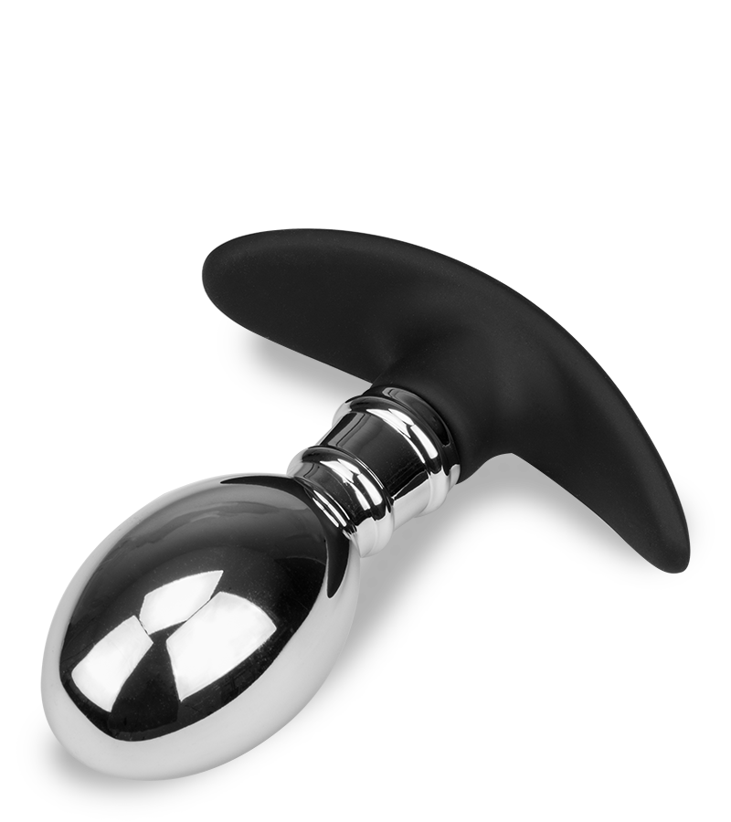 Plug anal acier et silicone Smash