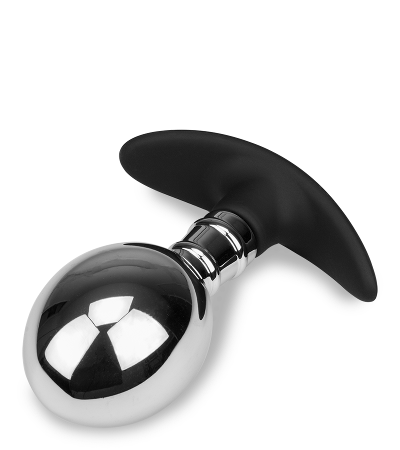 Plug anal acier et silicone Smash
