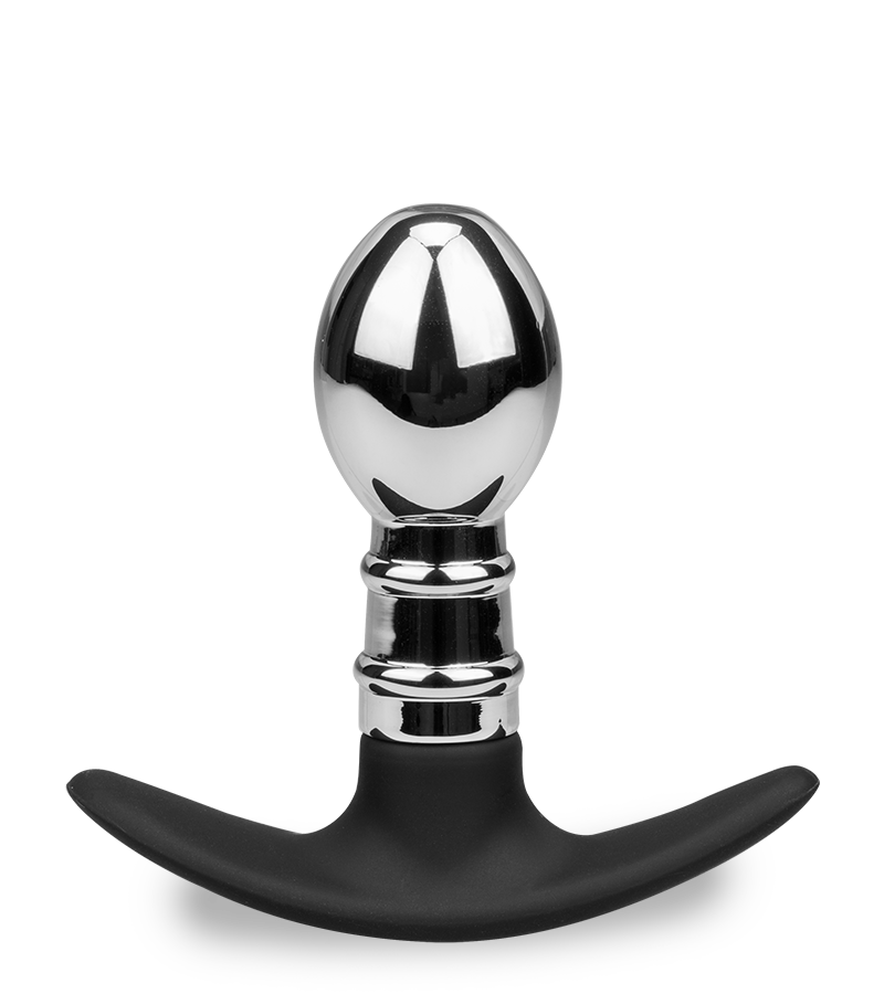 Plug anal acier et silicone Smash