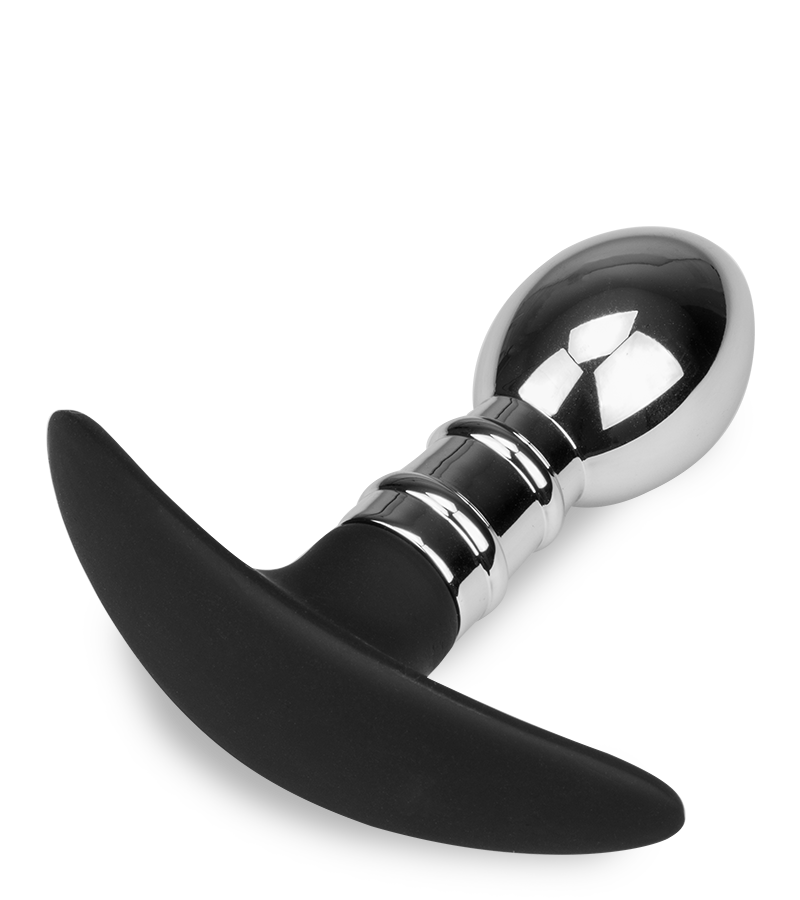 Plug anal acier et silicone Smash