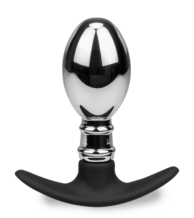 Plug anal acier et silicone Smash