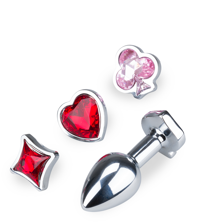 Plug anal avec 4 bijoux interchangeables Symbols