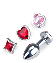 Charger l'image dans la galerie, Plug anal avec 4 bijoux interchangeables Symbols