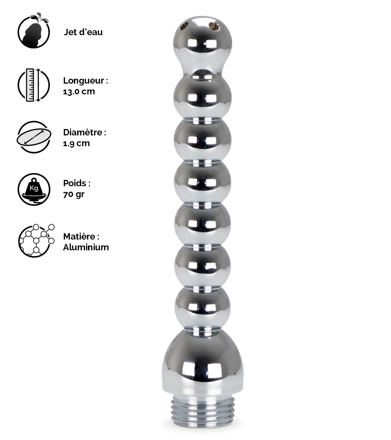 Plug anal chapelet enema 8 boules lavement anal sous la douche