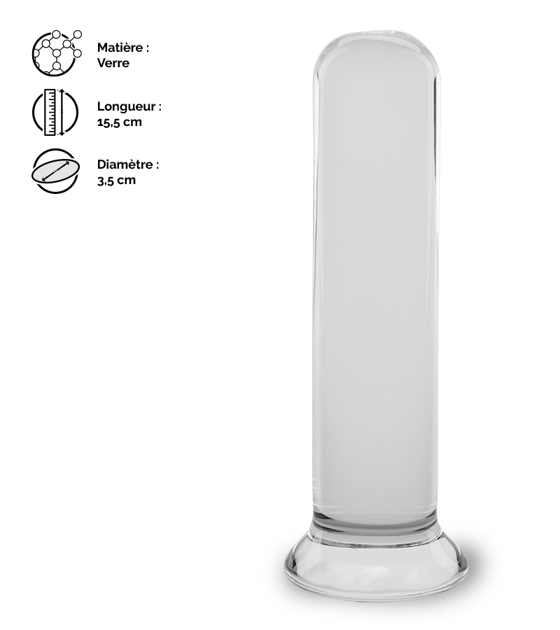 Plug anal en verre 15,5cm