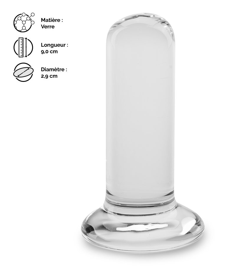 Plug anal en verre 8,3cm