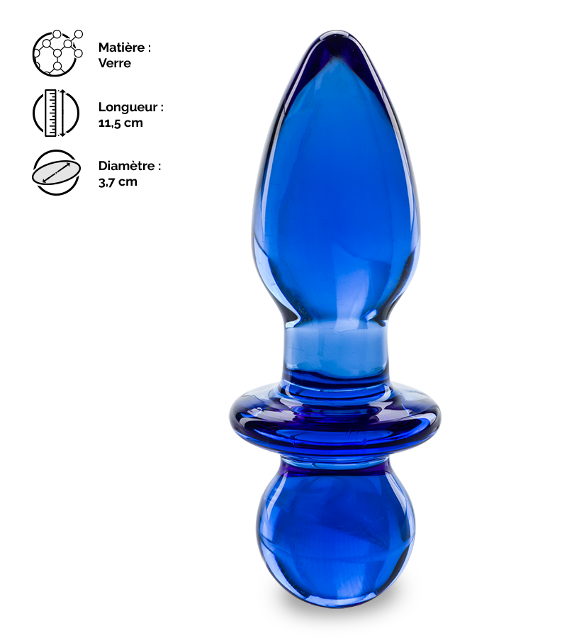 Plug anal en verre Pin