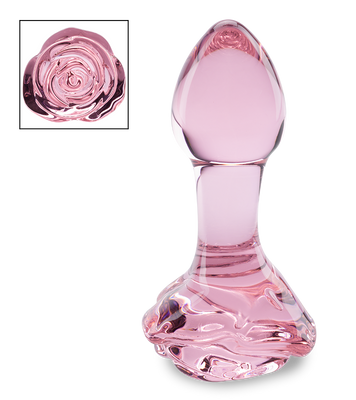 Plug anal en verre Romantic Rose