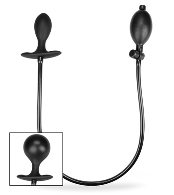 Plug anal gonflable avec bille massante