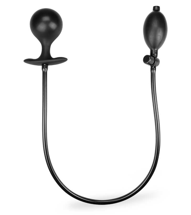 Plug anal gonflable avec bille massante