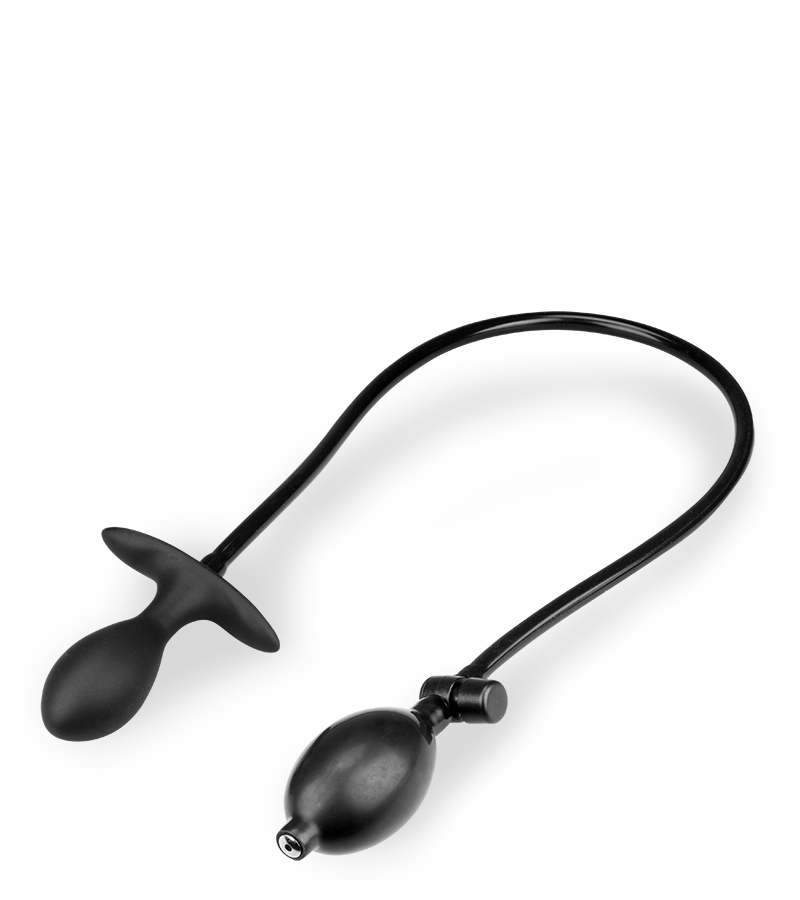 Plug anal gonflable avec bille massante