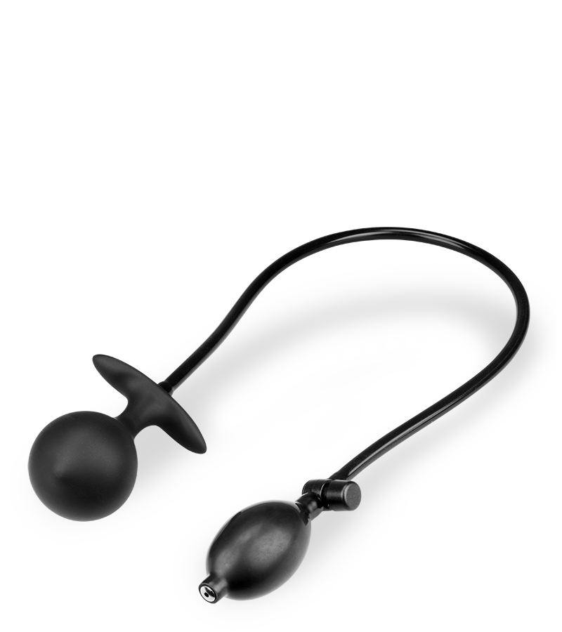 Plug anal gonflable avec bille massante