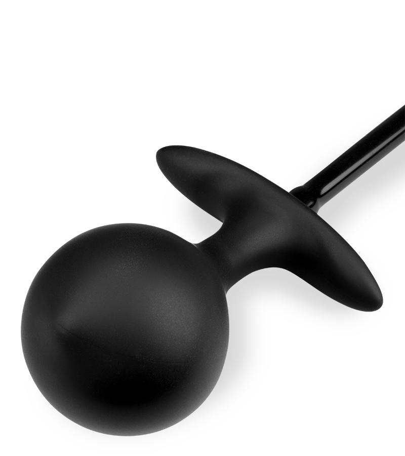 Plug anal gonflable avec bille massante