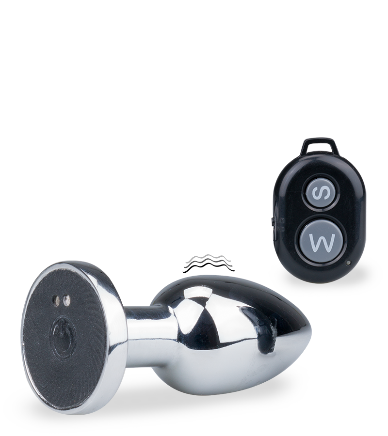 Plug anal métal rosebud vibrant télécommandé Orion