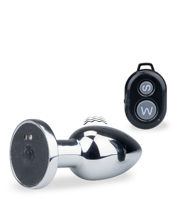 Plug anal métal rosebud vibrant télécommandé Orion