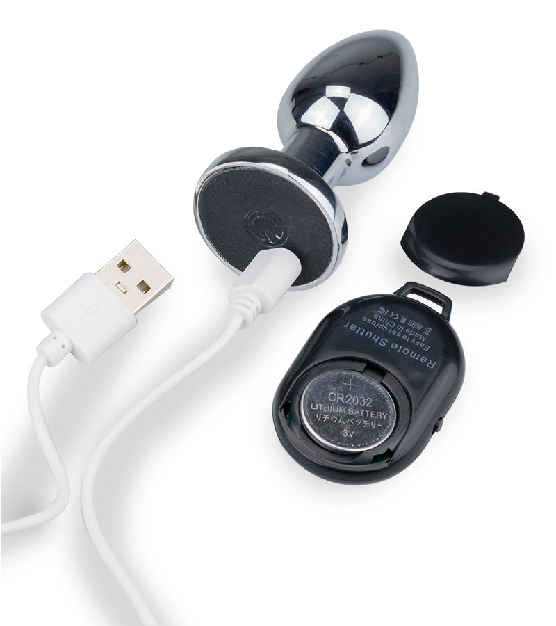 Plug anal métal rosebud vibrant télécommandé Orion