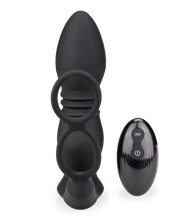 Charger l'image dans la galerie, Plug anal va-et-vient et vibrations avec cockrings Luck