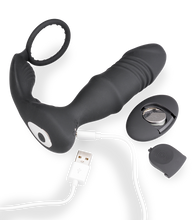Charger l'image dans la galerie, Plug anal vibrant et va-et-vient avec cockring Clark