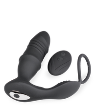 Charger l'image dans la galerie, Plug anal vibrant et va-et-vient avec cockring Clark