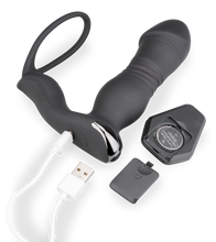 Charger l'image dans la galerie, Plug anal vibrant et va-et-vient avec cockring Héra