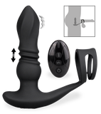 Plug anal vibrant et va-et-vient avec double cockring Toronto