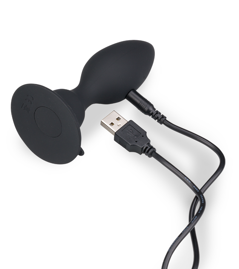 Plug anal vibrant flexible Ă  ventouse