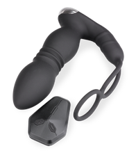 Charger l'image dans la galerie, Plug anal vibrant va-et-vient avec double cockring Paolo