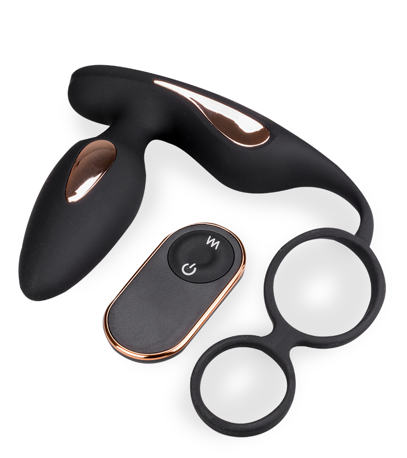 Plug anal vibrations et électrostimulation avec cockring Fever