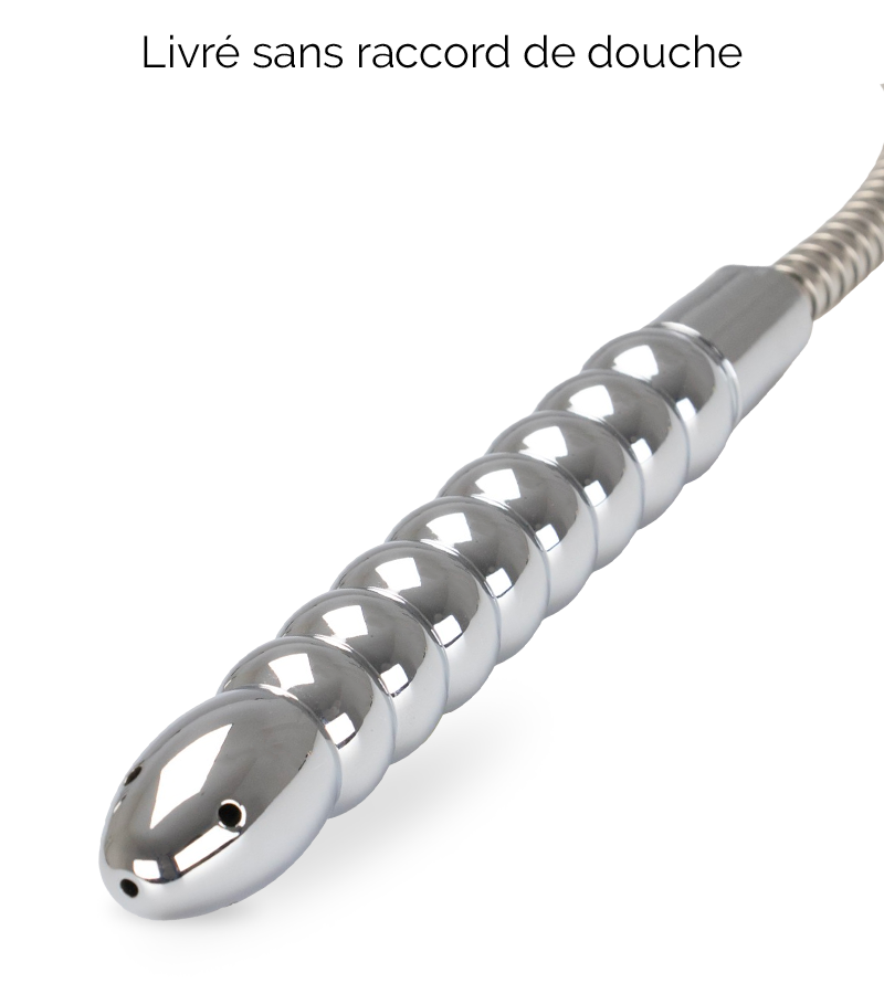 Plug chapelet anal enema 9 boules embout de douche