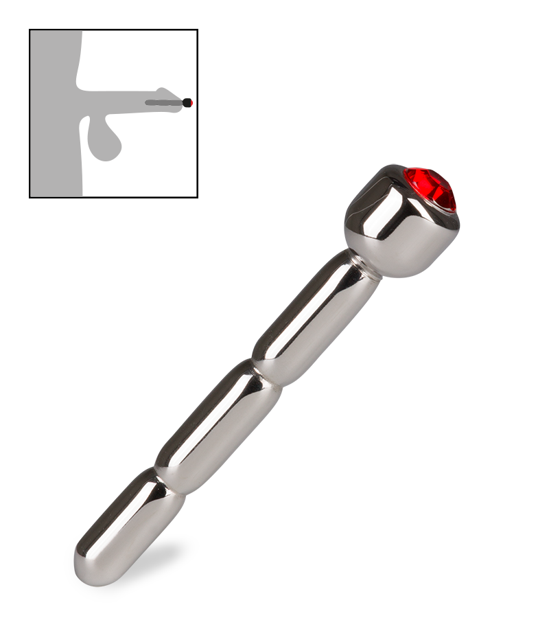 Plug d'urètre court avec strass