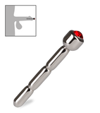 Plug d'urètre court avec strass