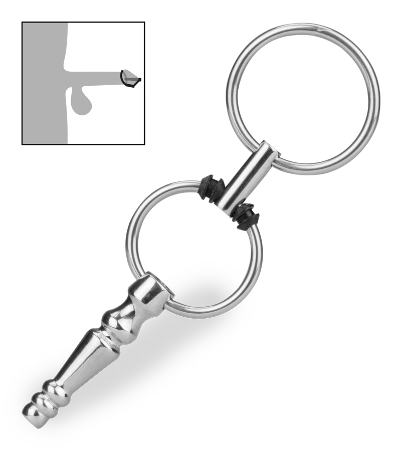 Plug d'urètre percé avec anneaux Soyuz