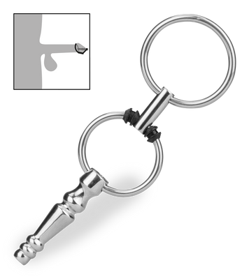 Plug d'urètre percé avec anneaux Soyuz