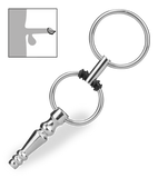 Plug d'urètre percé avec anneaux Soyuz