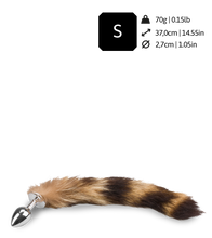 Charger l'image dans la galerie, Plug queue de chat fourrure tigrée