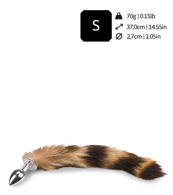 Plug queue de chat fourrure tigrée