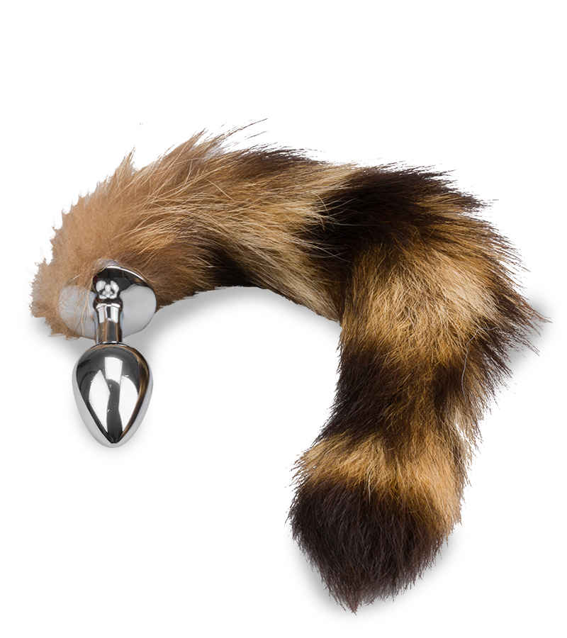 Plug queue de chat fourrure tigrée