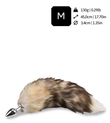 Plug queue de renard fourrure marron
