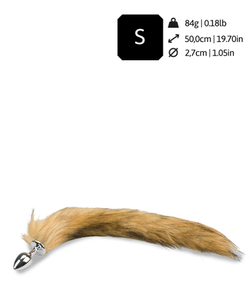 Plug queue de renard fourrure vegan marron
