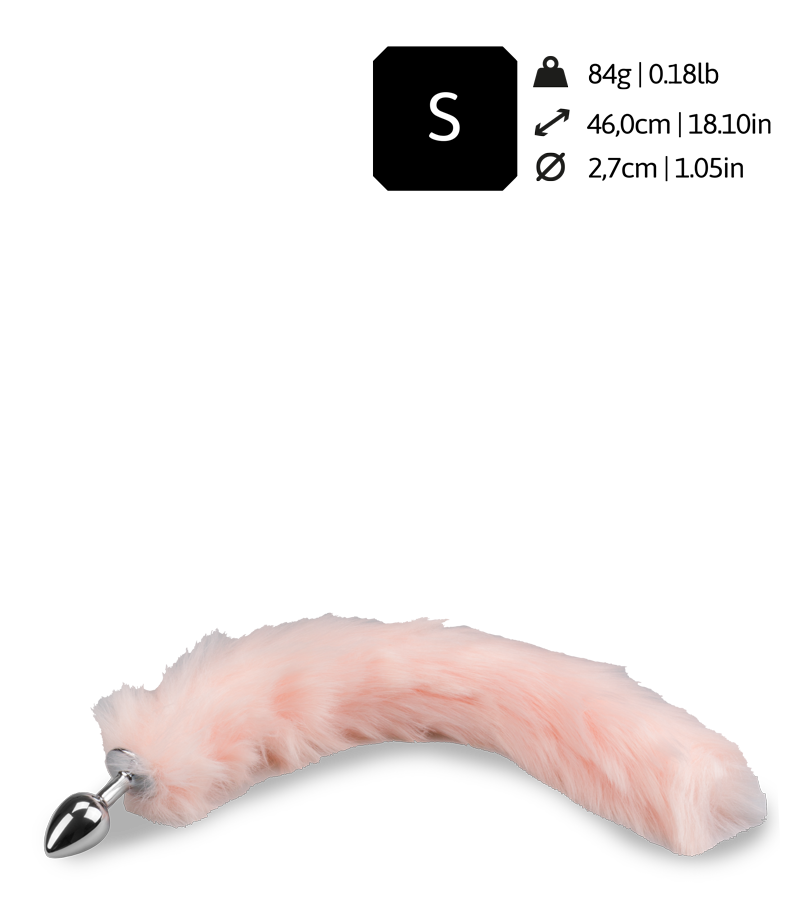 Plug queue de renard fourrure vegan rose