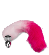 Charger l'image dans la galerie, Plug queue de renard fourrure vegan rose et fuchsia
