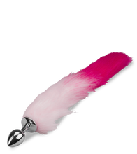 Charger l'image dans la galerie, Plug queue de renard fourrure vegan rose et fuchsia