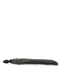 Charger l'image dans la galerie, Plug vibrant avec queue fourrure synthétique grise