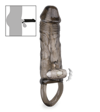 Charger l'image dans la galerie, Prolongateur de sexe noir vibrant Hadès