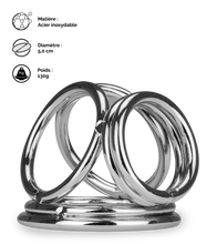 Charger l'image dans la galerie, Quadruple cockring en inox Bondy