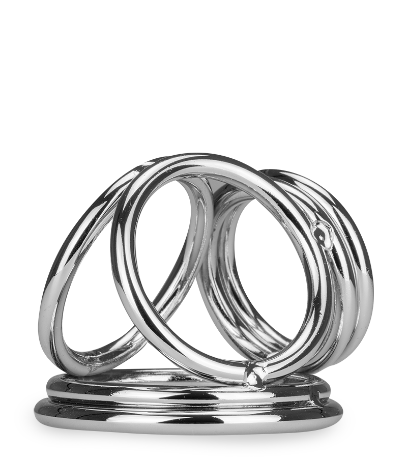 Quadruple cockring en inox Bondy