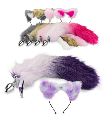 Rosebud plug anal queue de chat et serre tĂȘte