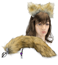 Charger l'image dans la galerie, Rosebud plug anal queue de chat et serre tête