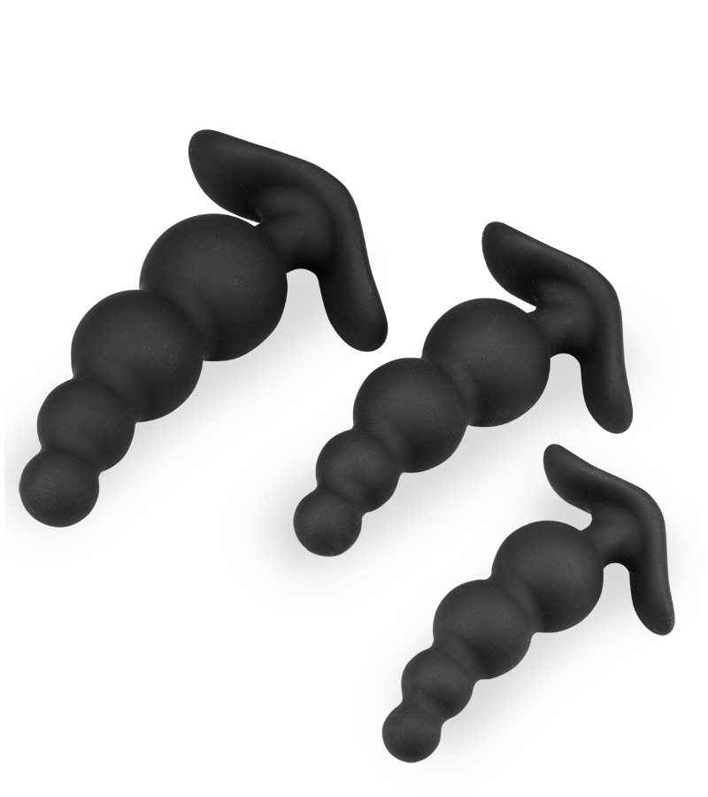 Set de 3 plugs chapelets anaux Simon